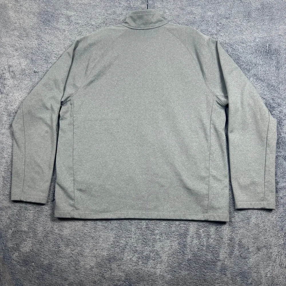 The North Face Mens XL Grey 1/4 Zip Pullover Chest Pocket Raglan Sleeve
